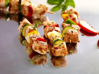 Brochettes de poulet à la plancha